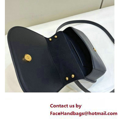 Fendi C Com Medium bag in smooth and full-grain leather Black 2023